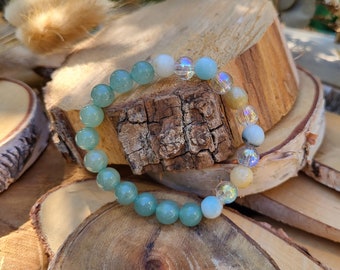 Aventurine Amazonite Angel Aura Quartz Bracelet 8 mm