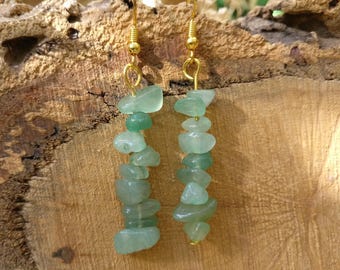 Aventurine earrings gold gemstone earrings earrings
