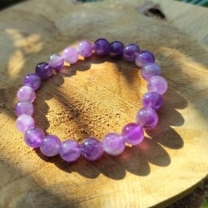 Pulseira de ametista Pulseira de pedras preciosas com contas de 8 mm