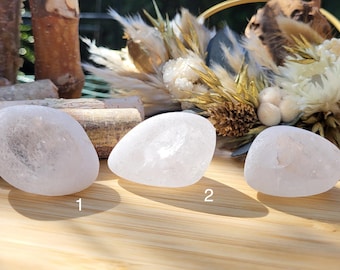 Rock Crystal Emu Egg Meditation Stone Gemstone Talisman Pocket Stone Crystal Yoga Chakra Reiki