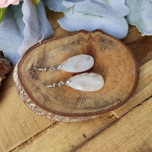 Earrings Rock Crystal Drop Earrings Silver Gemstone Earrings