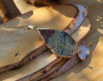 Chrysoprase Necklace Gold Gemstone Gemstone Necklace