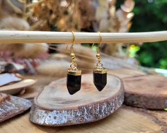 Earrings Tourmaline Pendientes Tip Earrings Gold Gemstone Earrings
