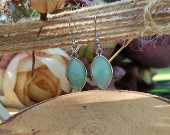 Earrings Amazonite Earrings Silver Gemstone Earrings