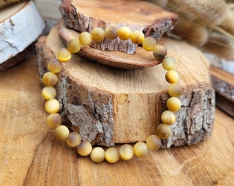 Tiger Eye Bracelet 6 mm Beads Matt