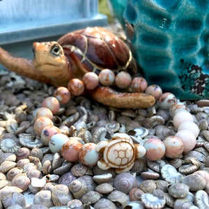 Turtle bracelet jasper jade 8 mm beads