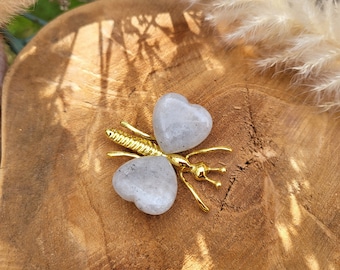 Labradorite Butterfly Gold Carving Butterfly Hand Flatterer Gemstone