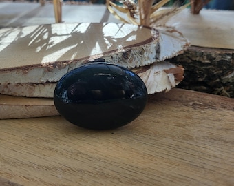Obsidian palm stone pocket stone worry stone gemstone palm stone