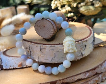 Buddha Bracelet Jade Unique 8 mm Pearl Gemstone Bracelet