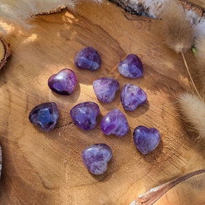 Amethyst Herz Edelstein Handschmeichler kleines Amethyst Herz