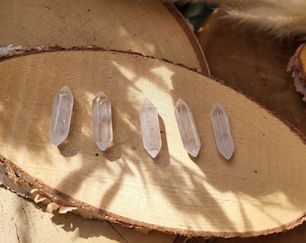 Rock Crystal Double Terminated Mini Double Point Crystal Mineral Gemstone Tumbled Stone