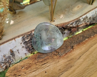 Fluorite Worry Stone Heart Gemstone Talisman