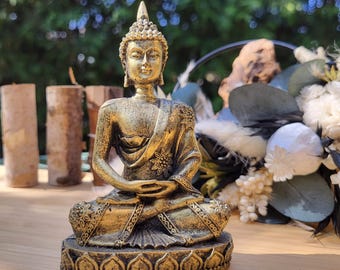 Buddha Statue Meditation Buddha Figure Bronze Yoga Decoration Feng Shui