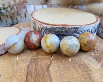 Crazy Lace Agate Ball Gemstone Tumbled Stone Sphere