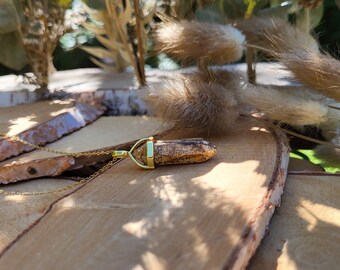 Gemstone Landscape Jasper Jasper Necklace Pen Gold Gold Chain