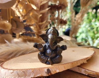 Ganesha Figure Brown Gray Lord Ganesha Statue Good Luck Wealth Prosperity