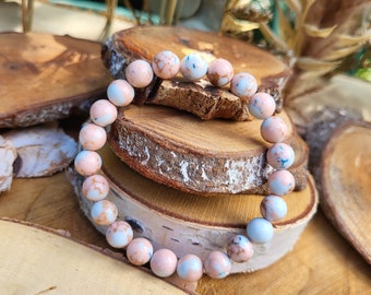 Jasper Bracelet 8 mm Pearl Gemstone Bracelet