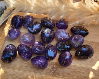 Amethyst tumbled stone gemstone palm stone tumbled stones