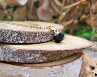 Tourmaline Necklace Gold Black Tourmaline Gemstone Necklace Star Cut