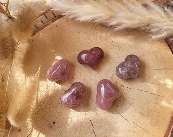 Strawberry Quartz Heart Strawberry Quartz Gemstone Talisman