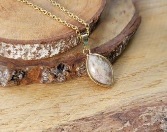 Sunstone necklace gold gemstone necklace gold-plated