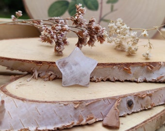 Rock crystal star gemstone palm stone