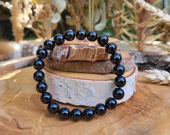 Shungite bracelet 8 mm beads gemstone bracelet