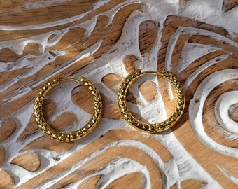 Golden Hoop Earrings 20 mm Earrings Gold Earrings Hoop Gold Plated