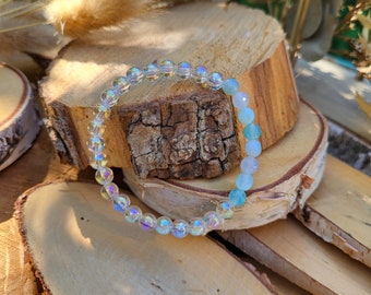 Angel Aura Quartz Agate Bracelet 6mm Beads