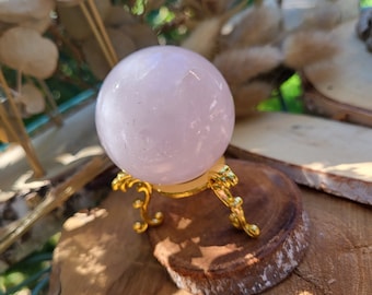 Rose Quartz Ball Sphere Gemstone Hand Flatterer Crystal Ball