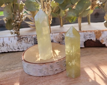 Citrine Tower Obelisk Gemstone Hand Flatterer Point Yoga Chakra Reiki