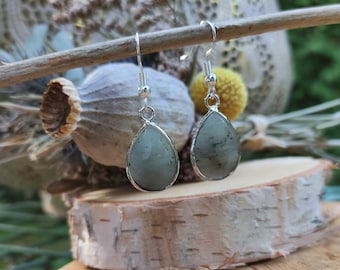 Earrings Labradorite Earrings Silver Drop Gemstone Earrings