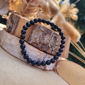 Onyx Bracelet 6 mm Beads Black Gemstone Bracelet