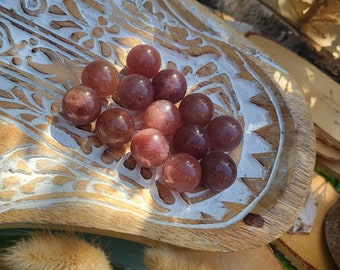 Strawberry Quartz Sphere Strawberry Quartz Gemstone Tumbled Stone
