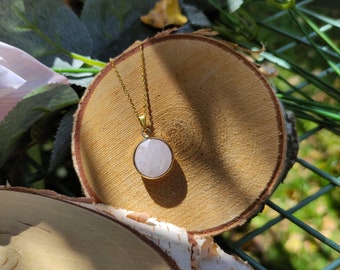 Rock Crystal Necklace Gold