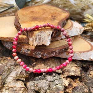 Jasper red Imperial Jasper bracelet 4 mm beads gemstone bracelet