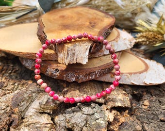 Jasper red Imperial Jasper bracelet 4 mm beads gemstone bracelet