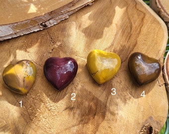 Mookaite heart hand flatterer gemstone heart