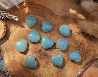 Aventurine heart gemstone palm stone small aventurine heart