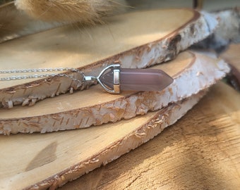 Gemstone Agate Necklace Silver Agate Pen