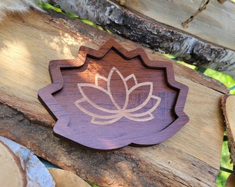 Lotus bowl tray wooden jewelry bowl decoration ring bowl
