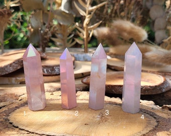 Angel Aura Quartz Tower Obelisk Gemstone Rainbow Wormstone Point Yoga Chakra Reiki