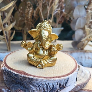 Ganesha Figurine Gold Lord Ganesha Statue