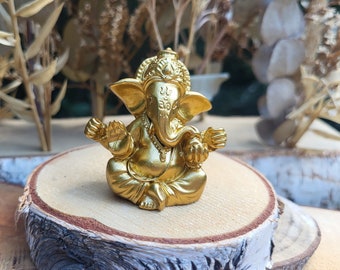 Ganesha Figurine Gold Lord Ganesha Statue