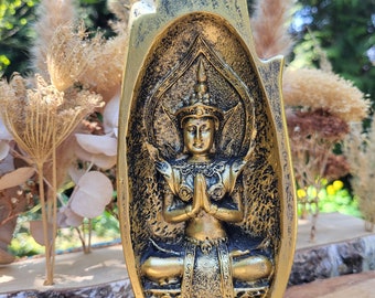 Buddha Statue Meditation Buddha Figure Hand Gold Yoga Decoration