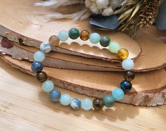 Aventurine Agate Jade Bracelet 8 mm Beads Lacooni Gemstone Bracelet