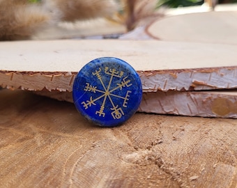 Lapis lazuli compass gemstone hand flatterer