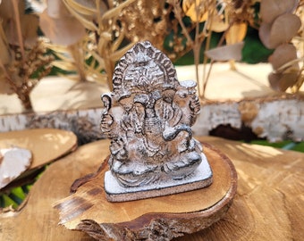 Ganesha Figure White Grey Lord Ganesha Statue