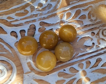 Jade Ball Yellow Jade Gemstone Hand Flatterer Sphere