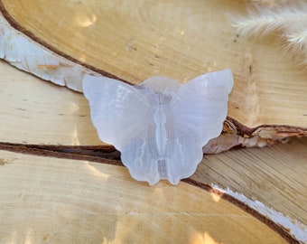 Selenite Butterfly Hand Flatterer Carving Butterfly Reiki Feng Shui